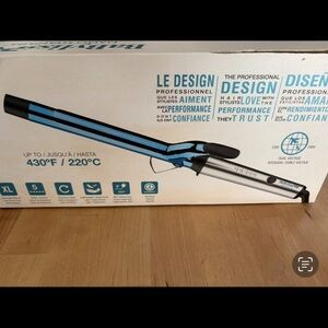 BaBylissPRO Blue and Silver Nano Titanium Curling Iron